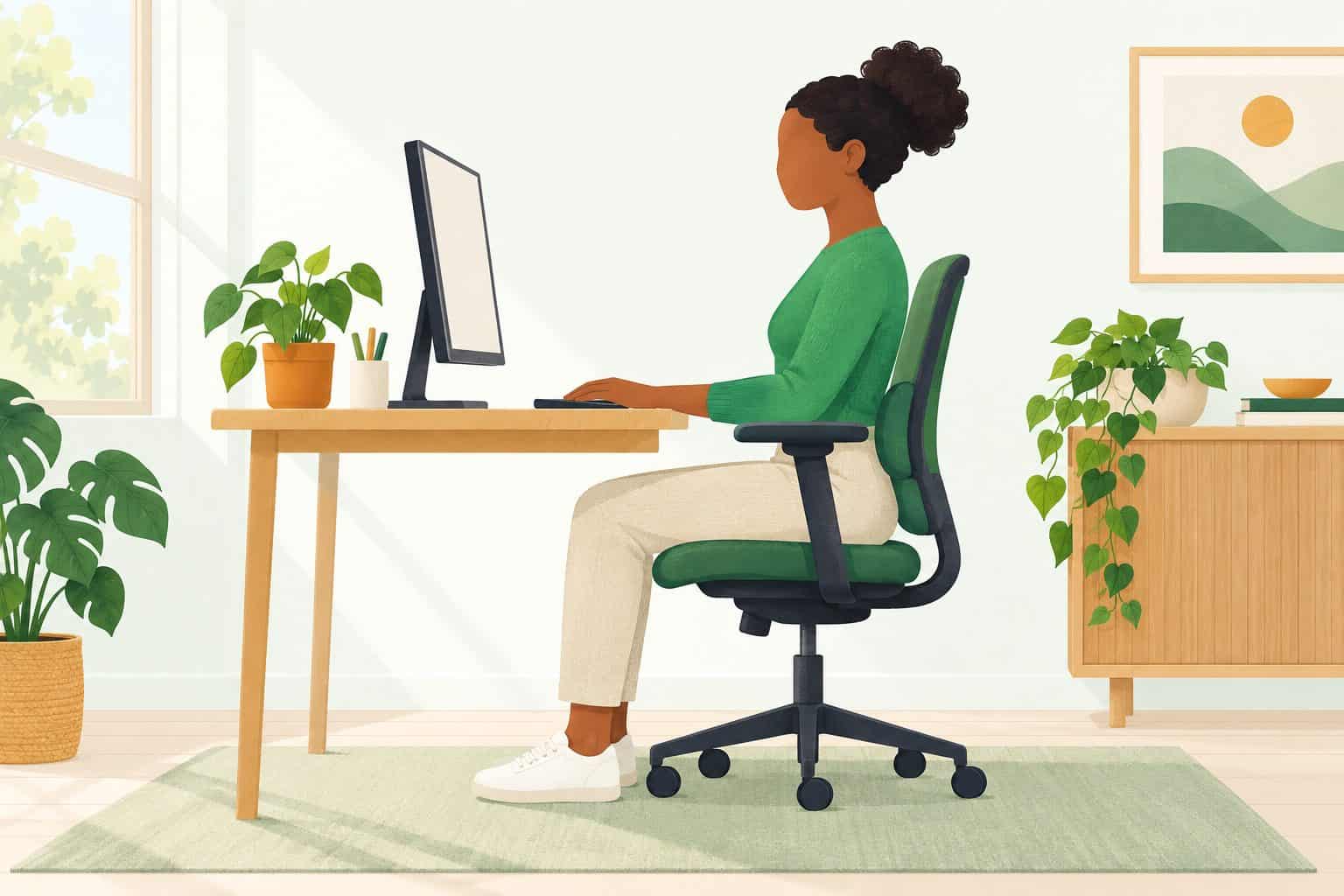 10 ways to support your back when you are working from home